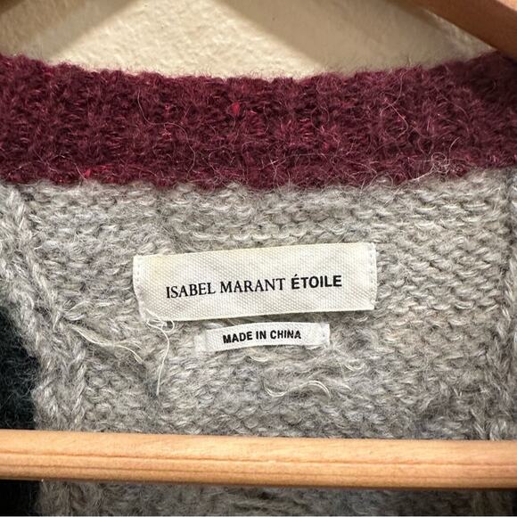 Isabel Marant Etoile Fall Colorblock Alpaca Wool Sweater Medium - Picture 14 of 16